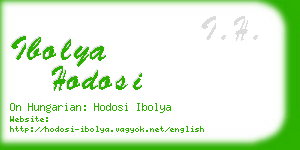 ibolya hodosi business card